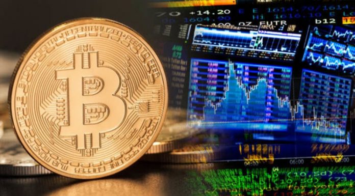 O Bitcoin está sendo negociado atualmente a US$ 18.800, com um volume de negociação de 24 horas de US$ 36 bilhões